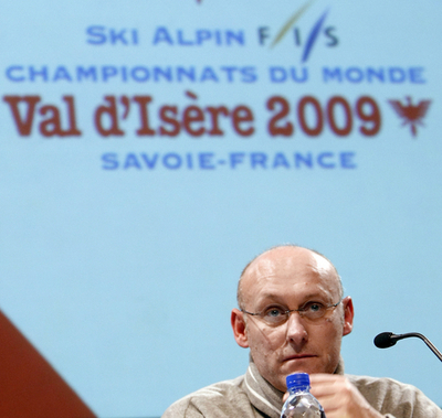 アルペンスキー世界選手権2009を開催するフランスのスポーツ大臣が会見