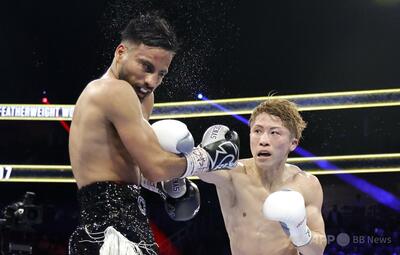 井上尚弥、ダウン喫するも8回TKO勝ち 4団体王座防衛
