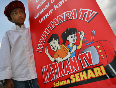 インドネシアで「テレビを見ない日」キャンペーン