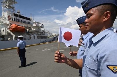 日米比、南シナ海で初の合同訓練 海保から「あきつしま」参加