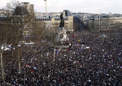 フランス全土で反テロ集会、史上最多の370万人参加