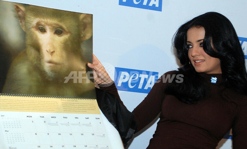 PETAの創立10周年記念カレンダー、着衣のインド女優が発表