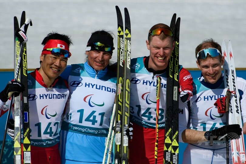 新田佳浩が銀メダル獲得、クロカン男子 平昌パラ