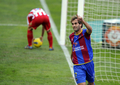 スペイン1部リーグ第14節、レバンテ（Levante）対スポルティング・デ・ヒホン（Real Sporting de Gijon）。前半20分に先制ゴールを決め歓喜するレバンテのホセ・ハビエル・バルケーロ（Jose Javier Barkero、2011年11月27日撮影）。(c)AFP/JOSE JORDAN