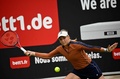 女子テニス、ベット1オープン、シングルス決勝。リターンを打つドナ・ヴェキッチ（2023年6月25日撮影）。(c)Tobias SCHWARZ / AFP