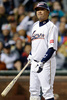 第3回ワールド・ベースボール・クラシック（2013 World Baseball Classic、WBC）は17日、米カリフォルニア（California）州サンフランシスコ（San Francisco）で準決勝が行われ、日本は1-3でプエルトリコに敗れた。

6回に三振に倒れ、悔しがる日本の阿部慎之助（Shinnosuke Abe、2013年3月17日撮影）。(c)AFP/Getty Images/Thearon W. Henderson