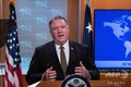 米首都ワシントンの国務省で記者会見するマイク・ポンペオ国務長官（2020年4月22日撮影）。(c)NICHOLAS KAMM / AFP