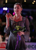 世界フィギュアスケート選手権（ISU World Figure Skating Championships 2013）は16日、カナダ・オンタリオ（Ontario）州ロンドン（London）のバドワイザー・ガーデンズ（Budweiser Gardens）で女子シングル・フリースケーティング（FS）が行われ、金妍児（Yu-Na Kim、キム・ヨナ）が合計218.31点で優勝を飾った。

表彰式でメダルを手にする金妍児（2013年3月16日撮影）。(c)AFP/Getty Images/Dave Sandford