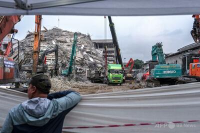 地震で建設中のビル倒壊、中国企業に疑惑の目 タイ