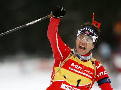 ビョルンダーレン 第4戦男子15キロメートル・マススタートで優勝