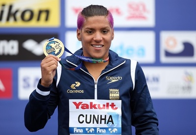 クーニャがオープンウオーター女子25キロで優勝、第16回世界水泳