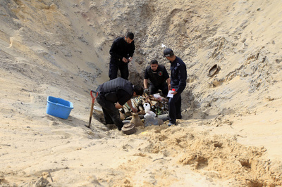 ガザ攻撃の不発弾、ハマスと国連が爆破処理 パレスチナ