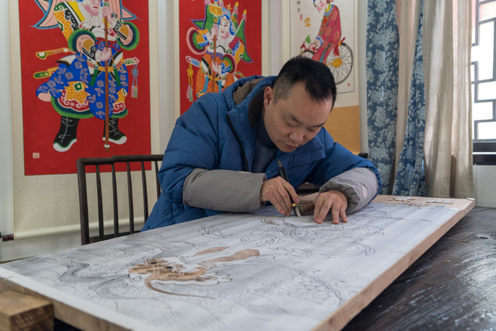 中国四川省の綿竹年画 無形文化遺産の革新が農村を活性化 写真4