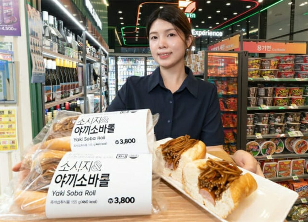 韓国セブン「焼きそばパン」