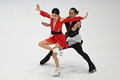 フィギュアスケート四大陸選手権、アイスダンス・リズムダンス（RD）。演技に臨む村元哉中/高橋大輔組（2022年1月20日撮影）。(c)Daniel MIHAILESCU / AFP