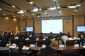 設立式であいさつする徐滔日本語学院長（2019年3月10日撮影）。(c)Xinhua News