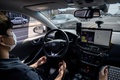 韓国・済州島で運行されているライドフラックスの自動運転車（2020年5月28日撮影）。(c)Ed JONES / AFP