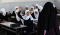 ガザ市内の学校の教室の様子（2013年4月2日撮影）。(c)AFP/MAHMUD HAMS