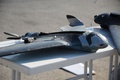 反政府組織のものとされる攻撃用無人機。シリアのフメイミム空軍基地にて（2019年9月26日撮影）。(c)Maxime POPOV / AFP