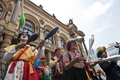 ブラジル・サンパウロ（Sao Paulo）で27日、サーカスデー（Circus Day）のイベントが開催され、大勢のピエロが集まった（2012年3月27日撮影）。(c)AFP/NELSON ALMEIDA