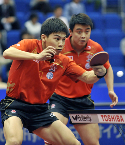 陳キ／王皓組 男子ダブルス決勝へ、世界卓球