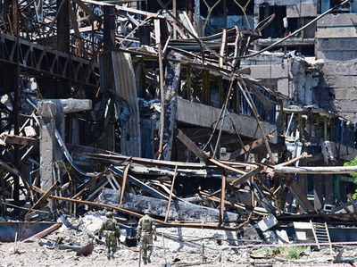 廃虚と化したウクライナ製鉄所の今、残る抵抗の跡