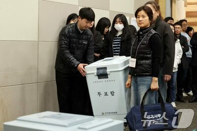韓国選管、期日前投票箱の台座を透明化…相次ぐ不正選挙疑惑の遮断へ