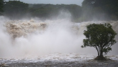ハワイ、ハリケーン接近で豪雨・洪水発生 大規模停電の恐れも