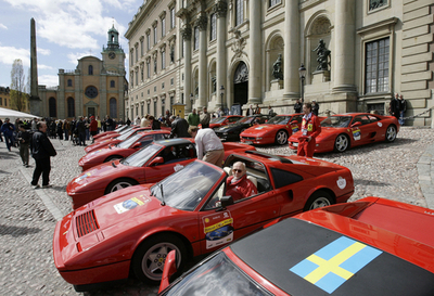 フェラーリ60周年記念、世界1周がストックホルムへ - スウェーデン