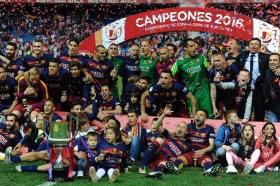 バルセロナがスペイン国王杯連覇、延長戦でセビージャを破る