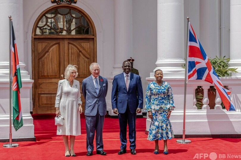 チャールズ英国王、植民地時代の弾圧に「深い遺憾」表明 ケニア訪問で