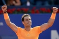 男子テニス、バルセロナ・オープン、シングルス準々決勝。勝利を喜ぶラファエル・ナダル（2018年4月27日撮影）。(c)AFP PHOTO / Josep LAGO