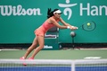 女子テニス、韓国オープン、シングルス準々決勝。リターンを打つエマ・ラドゥカヌ（2024年9月21日撮影）。(c)Jung Yeon-je / AFP