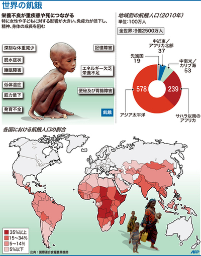 【図解】世界の飢餓