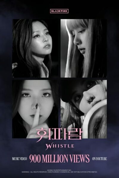 BLACKPINK、デビュー曲「WHISTLE」MV、9億回再生を突破