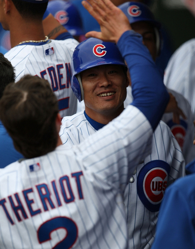 福留 ダイヤモンドバックス戦で第2号2点本塁打を放つ