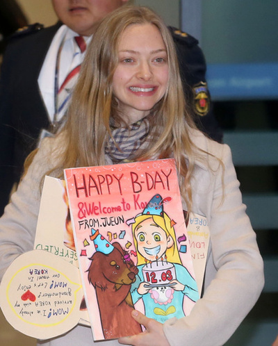 米女優のアマンダ・サイフリッドが訪韓