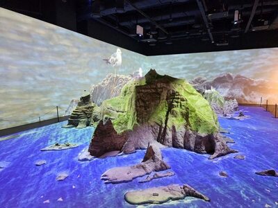 AIと8K映像で生まれ変わったソウルの「独島」体験館…東北アジア歴史財団がリニューアル
