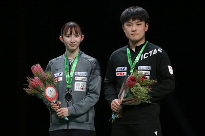 張本/早田組が銀メダル 木原/長崎組は銅 世界卓球