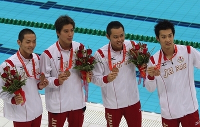 日本 男子4x100メートルメドレーリレーで銅メダル