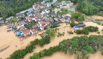 中国江西省で豪雨による洪水 鄱陽湖の水位が急上昇