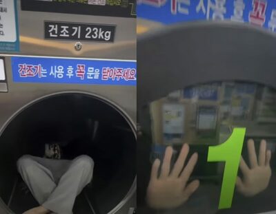 絶対に真似してはいけない！無人ランドリーでの危険行為…韓国・過去にも「23kg乾燥機に閉じ込められる」事態
