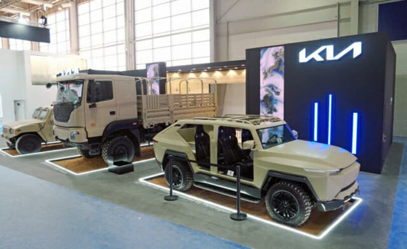 サウジアラビアの防衛産業展示会「WDS2024」に参加した起亜自動車＝起亜(c)KOREA WAVE