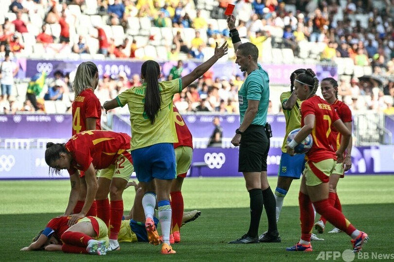 マルタが涙の退場 ブラジルはスペインに敗れる パリ五輪サッカー女子