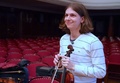 ポーランドのワルシャワ・フィルハーモニーホールで行われたキーウ交響楽団のリハーサルに参加したオレクシー・プシェニチニコフさん（2022年4月19日撮影）。(c)JANEK SKARZYNSKI / AFP