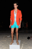 ベネズエラ沖のアルバ（Aruba）島で発表されたパーク＆ローネン（Parke &amp; Ronen）の新作コレクション（2011年11月4日撮影）。(c)AFP/Getty Images/Andrew H. Walker