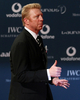 ローレウス・ワールド・スポーツ・アワード（%%2010 Laureus World Sports Awards%%）の授賞式が10日、アラブ首長国連邦のアブダビ（Abu Dhabi）で開催され、男子年間最優秀選手には陸上競技のウサイン・ボルト（%%Usain Bolt%%、ジャマイカ）、女子年間最優秀選手にはテニスのセレーナ・ウィリアムス（%%Serena Williams%%、米国）が選出された。ボルトの受賞は2年連続2度目。

　写真は授賞式に出席した元プロテニス選手のボリス・ベッカー（%%Boris Becker%%）氏。（2010年3月10日撮影）(c)AFP/MARWAN NAAMANI