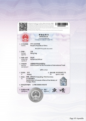 中国外交部 電子付加証明書の発行を試行