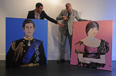 英ダイアナ元妃と皇太子描いたウォーホル作品、競売へ