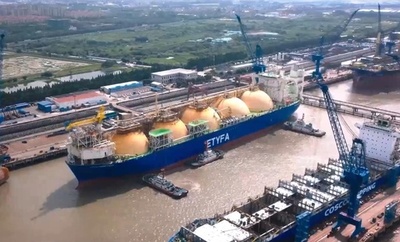 LNG運搬船を「海上のLNG貯蔵基地」に 中国上海